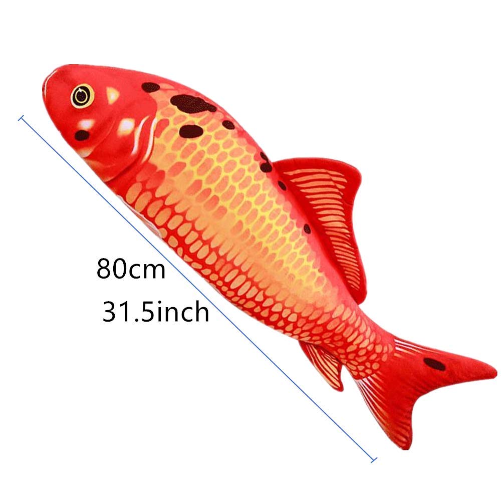 XIYUAN Giant-Simulation Fish Plush Toy/Toypillow/Stuffed Animal Toy, Used for Home Decoration Gifts, Toy Pillow (31.5 inches / 80 cm)