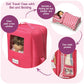 Badger Basket Doll Travel Case with Bed, Blanket, Pillow, Mesh Storage & Peek-a-Boo Window - Fits Girl Dolls - Portable Luggage Carrier with Straps