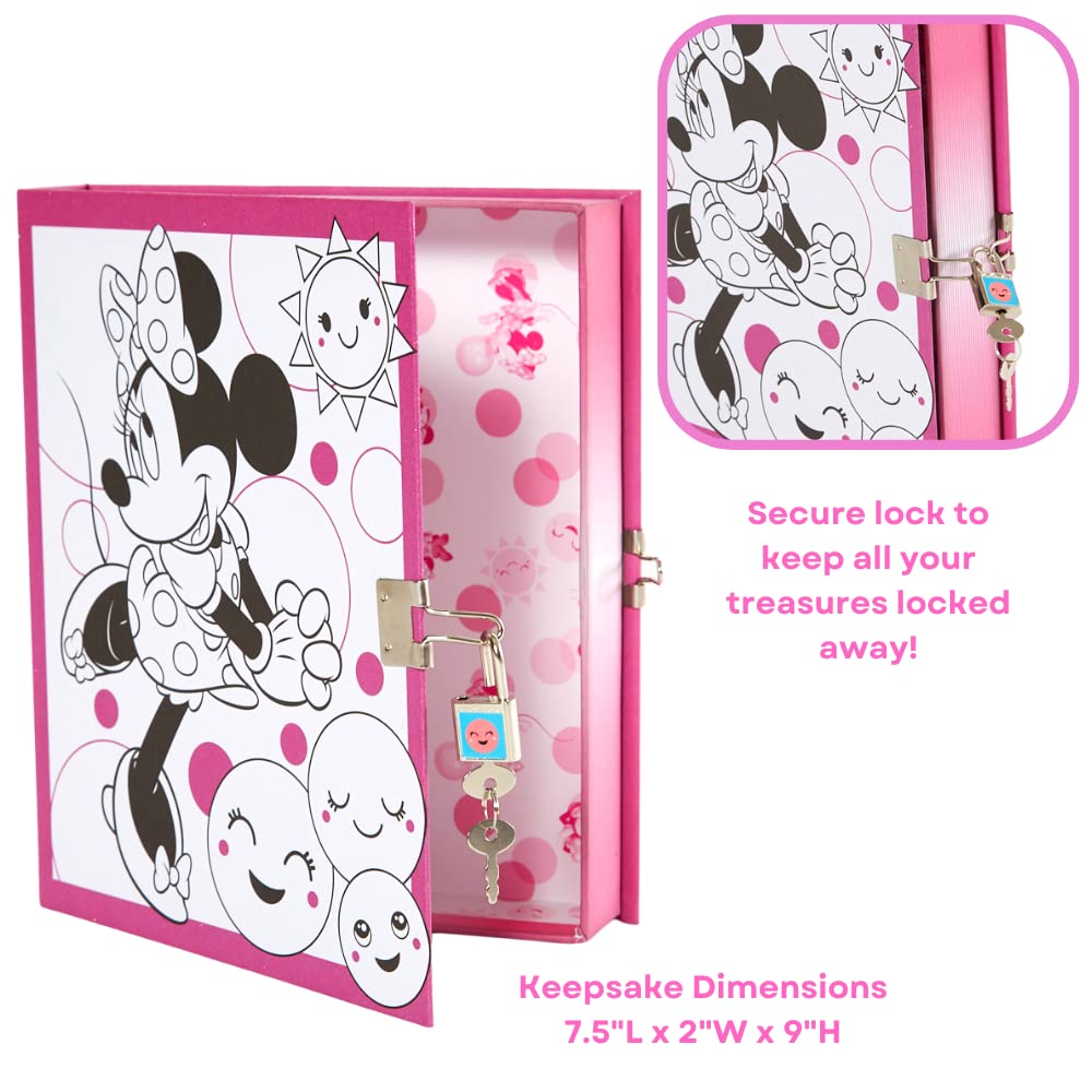 Innovative Designs Disney Minnie Mouse Keepsake Treasure Storage Box Craft Set for Girls