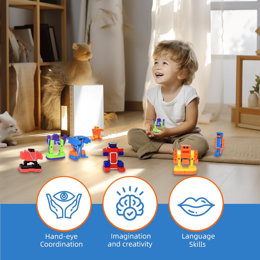 Siiziitoo Alphabet Robots for Kids ABC Learning Toys for Kids Ages 3-5 Alphabots Transforming Letter Toy Robot Alpha Bots Toddlers Education Toy
