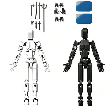 T13 Toy Titan 13 Action Figure Set with Metal Chassis?Assembled?, Robot Action Figure Robo 13 Action Fidget Toys Dummy Figure Articulated, Lucky 13
