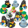 Fun Express Super Hero Villain Rubber Duckies - Birthday Party Toys, Favors and Supplies (Set of 12)