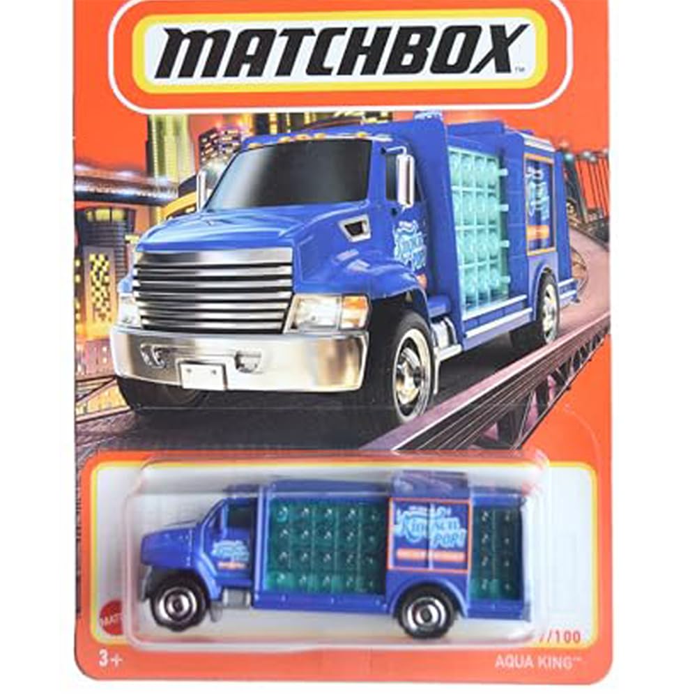 Matchbox Aqua King, Blue 57/100, Die-Cast Truck, 1:64 Scale, Ages 3+