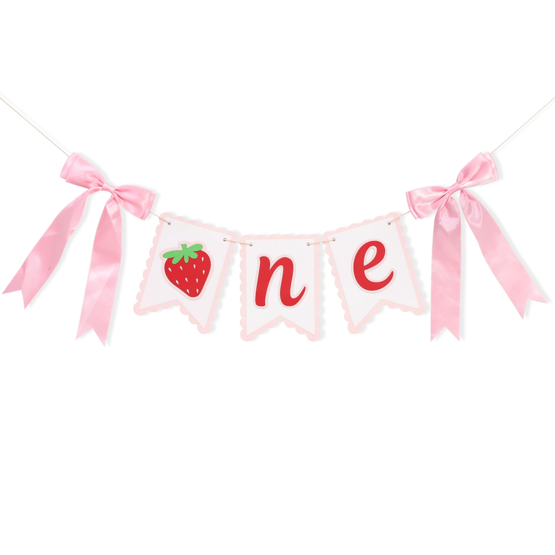 Strawberry One High Chair Banner,Strawberry First/1st Party Birthday Decor