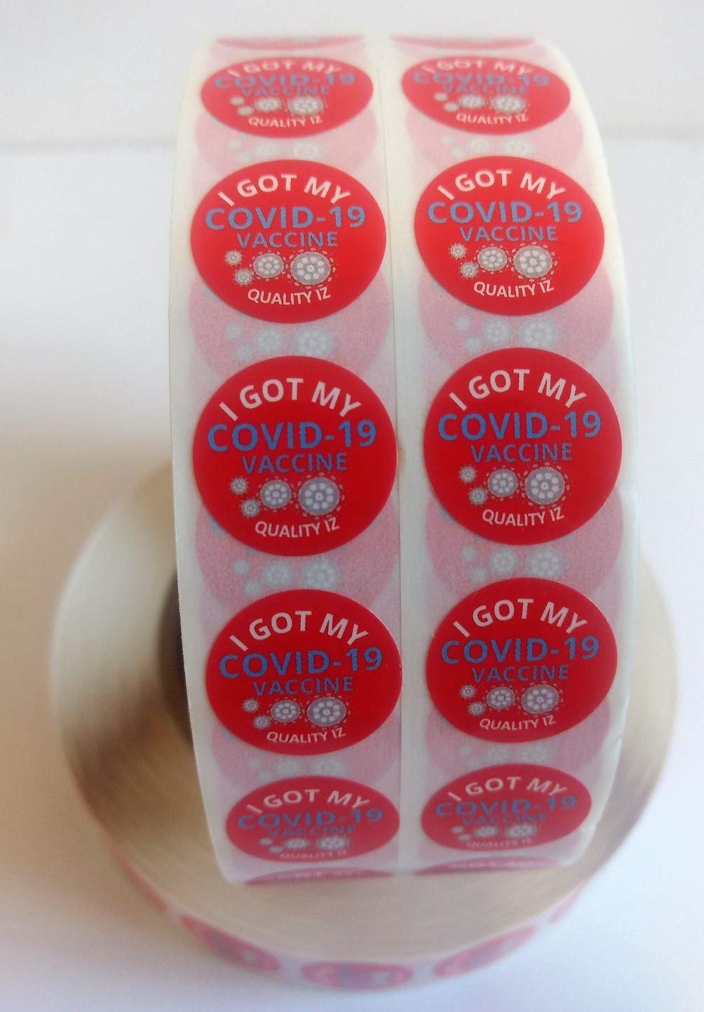 0.75" I Got My COVID-19 Vaccine, Stickers (Red, 100/roll)