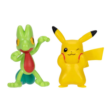 Pokémon Battle Figures Pack: Pikachu and Geckabor, 2 Detailed Figures