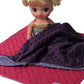 Pink & Purple Minky Dot Reversible 17" Square Baby Doll Blankets, 2 Pack Set