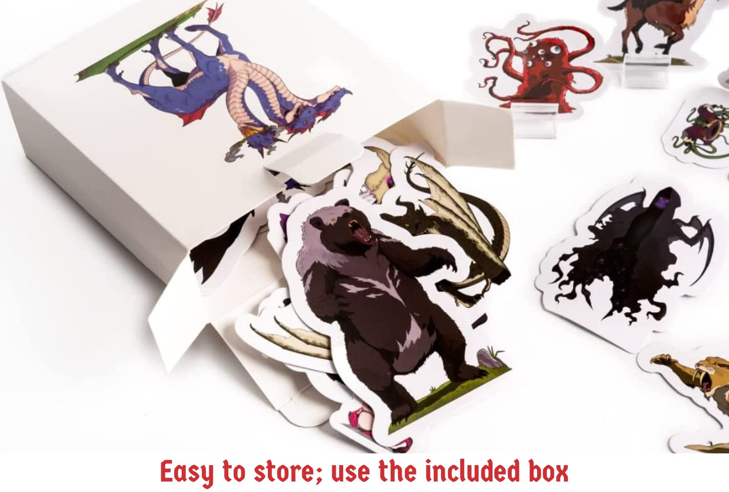 Hexers Beasts Monster and Animals DM Starter Set Flat 2D Miniatures for Tabletop Gaming Compatible with Dungeons and Dragons D&D DND Pathfinder RPG