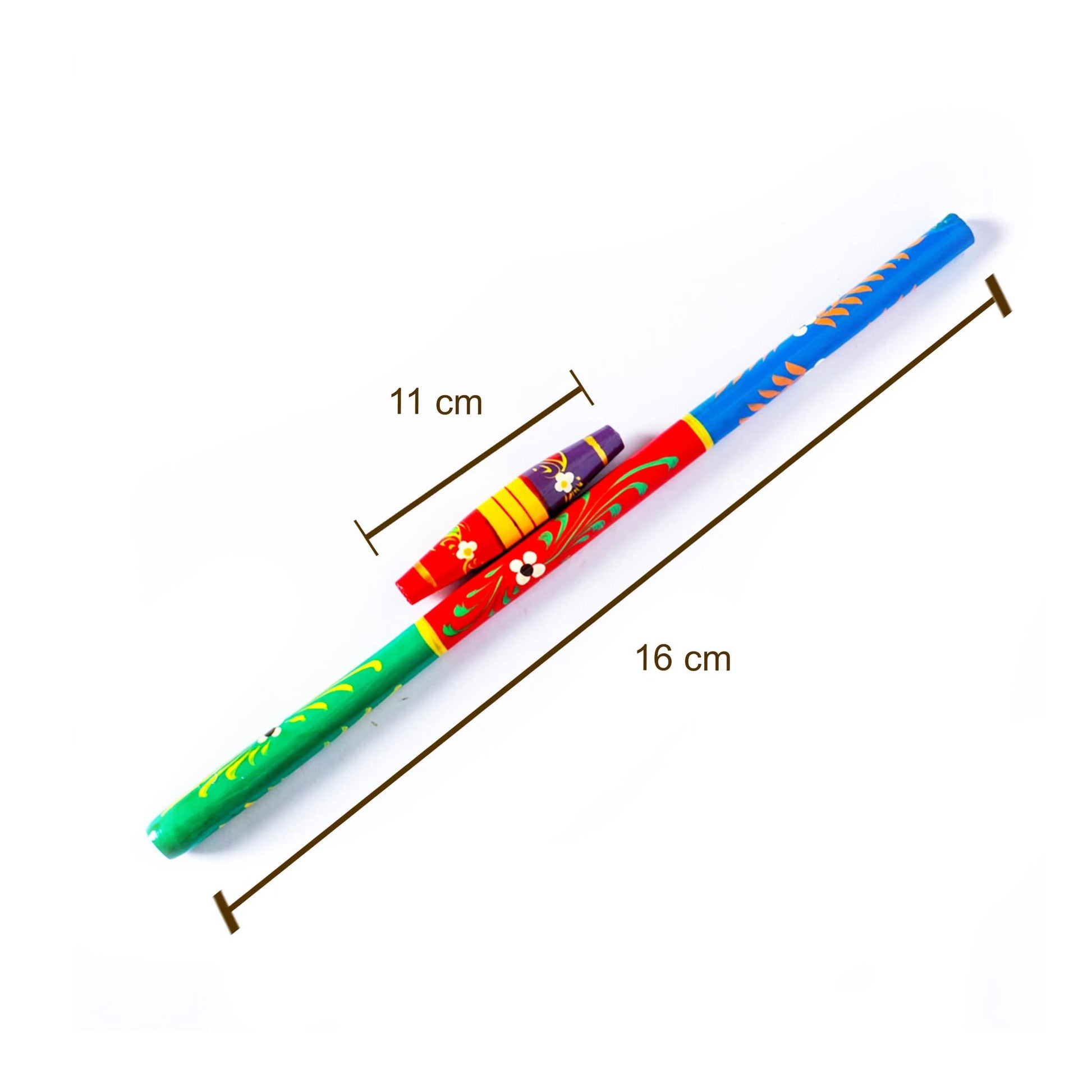 Desi Favors Traditional Gilli Danda Game Kit- Multicolor Indian Outdoor Game Set