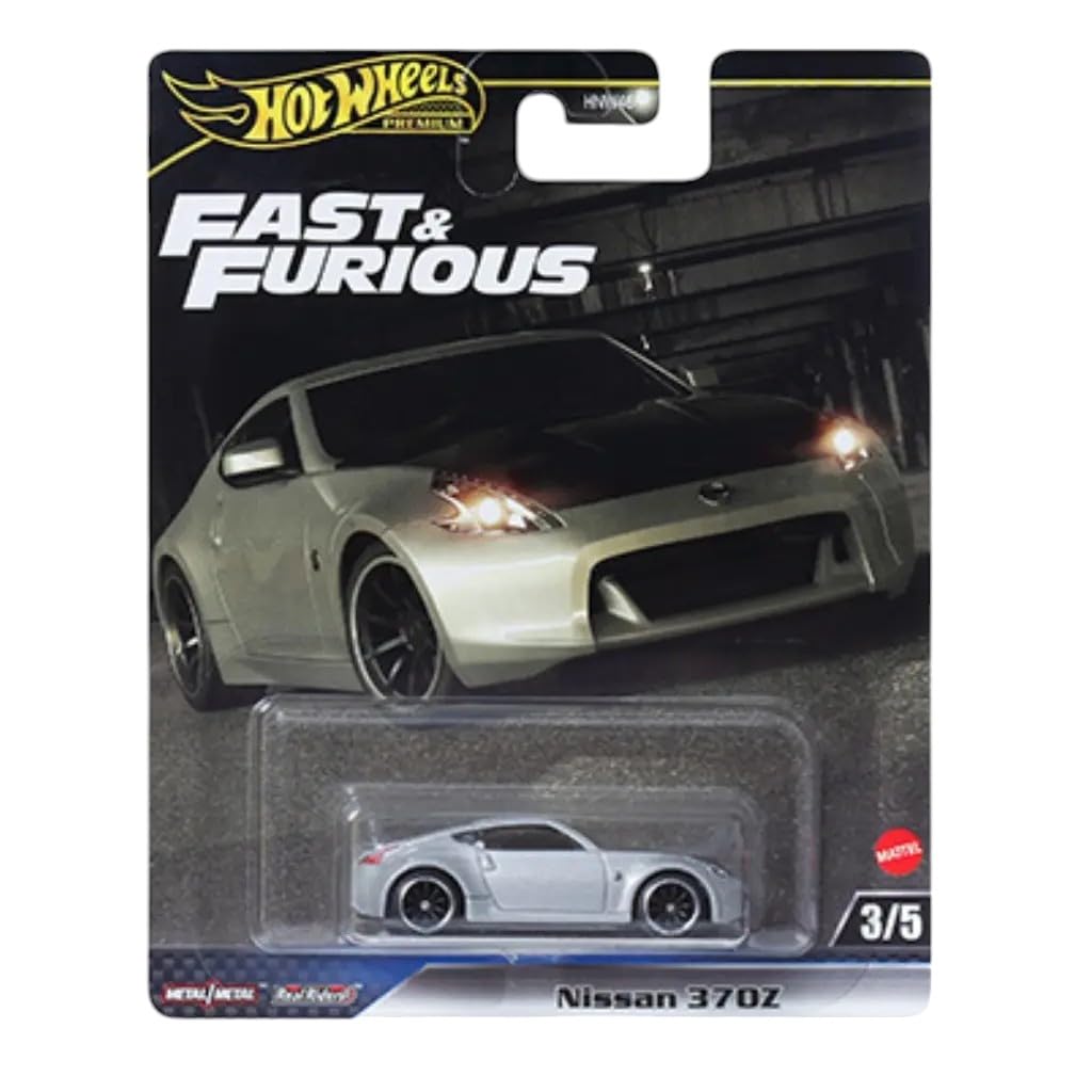 Hot Wheels Fast & Furious Premium Die-Cast Cars Bundle, 5-Pack Set, 1970 Chevelle SS, Dodge Viper, Nissan 370Z, Land Rover Defender, McLaren Senna