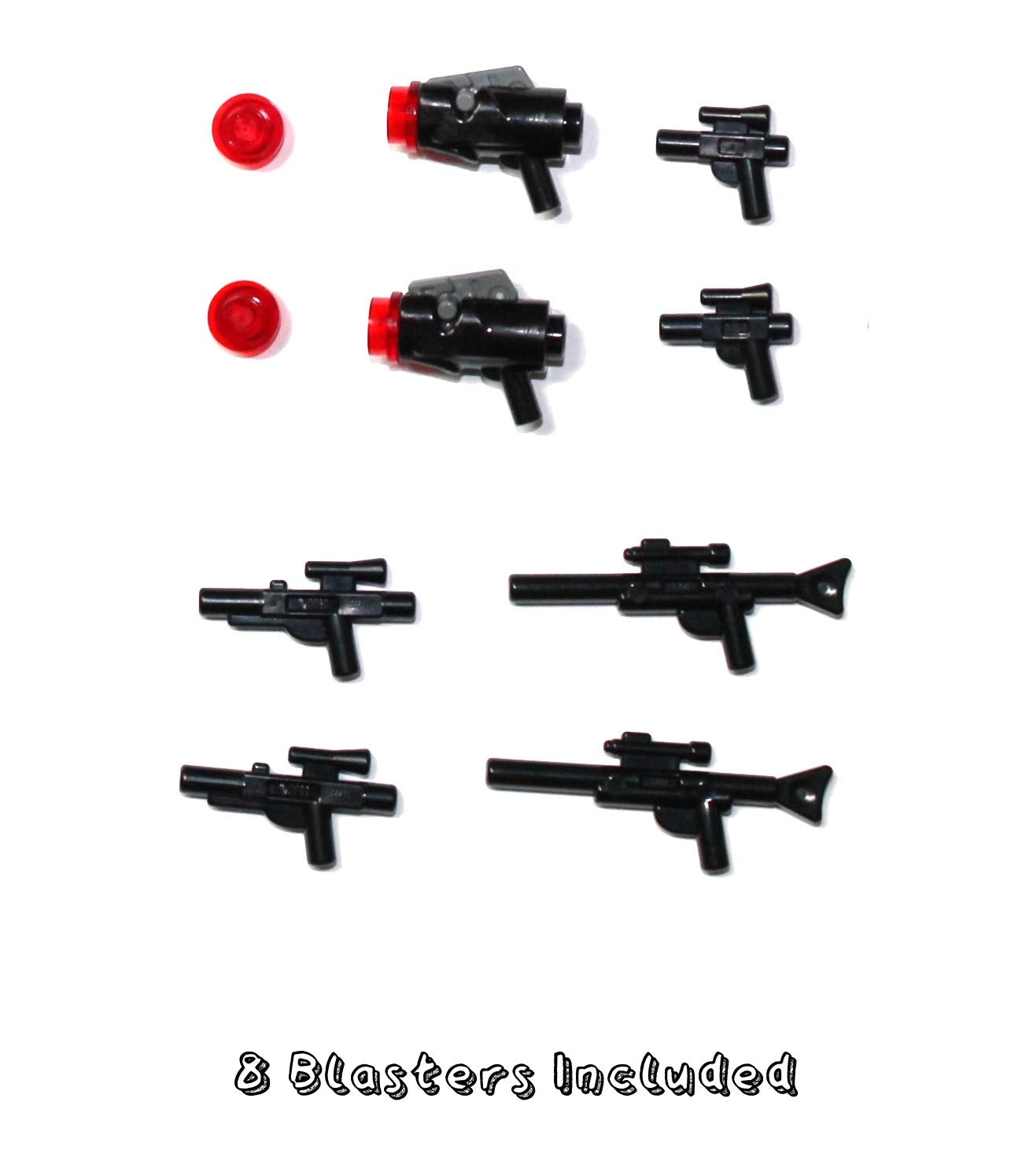 LEGO Star Wars Accessory and Weapons Pack - 8 Lightsabers, 8 Blasters, 2 Display Stands and More