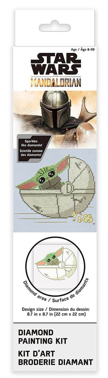 Camelot Licensed Collection of Facet Art Kits, Star Wars, 8.7" X 8.7", The Child Moving Orb Mandolorian, Multi, (CD738000703)