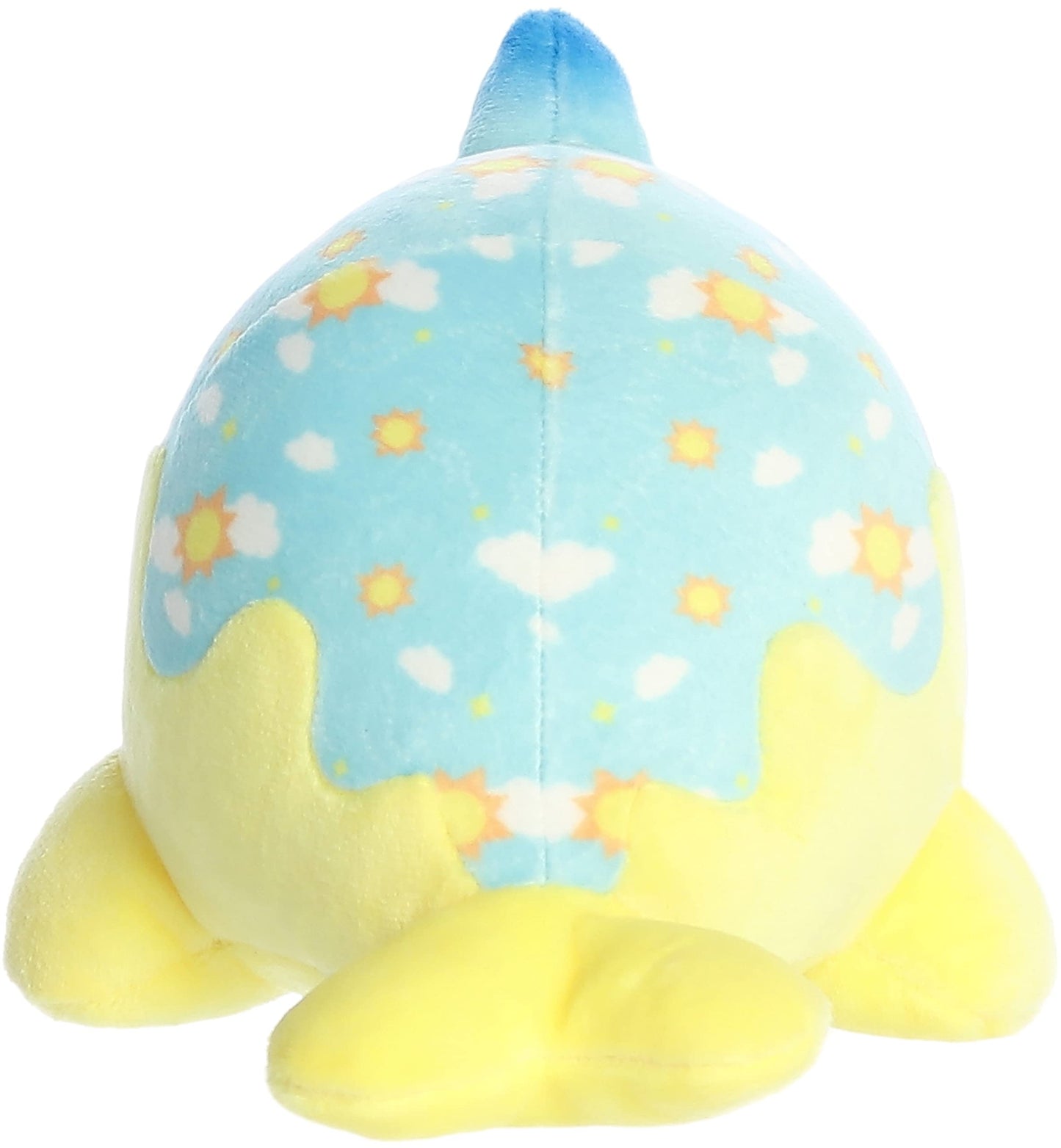Aurora Enchanting Tasty Peach Sunny Day Nomwhal Stuffed Animal - Bright & Colorful Design - Showpiece Plush - Yellow 7 Inches