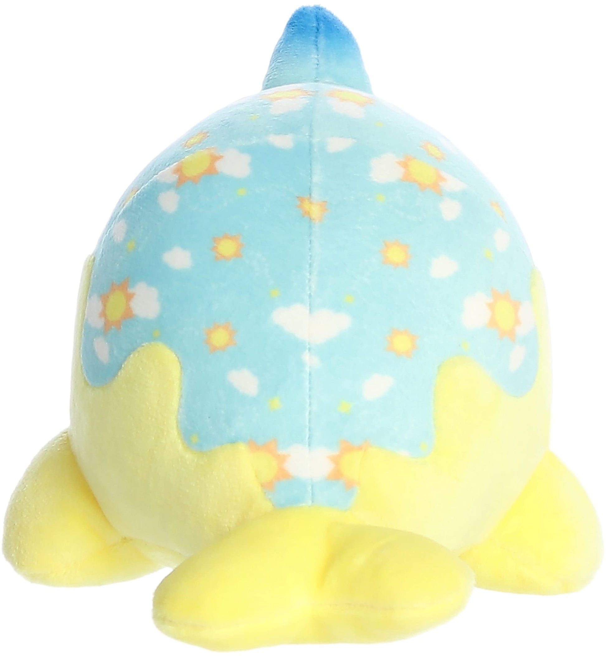 Aurora Enchanting Tasty Peach Sunny Day Nomwhal Stuffed Animal - Bright & Colorful Design - Showpiece Plush - Yellow 7 Inches