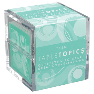 TableTopics Teen Conversation Cards for Teenagers with Their Family & Friends, 135 Fun Questions for Connection at Dinnertime, Hangouts, Game Night