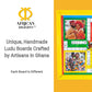 Premium African Ludu | 14in x 14in Board Game | Game Night Activity | Fun Easy Multi-Player Entertainment | Wood with Glass Top | African Cultural