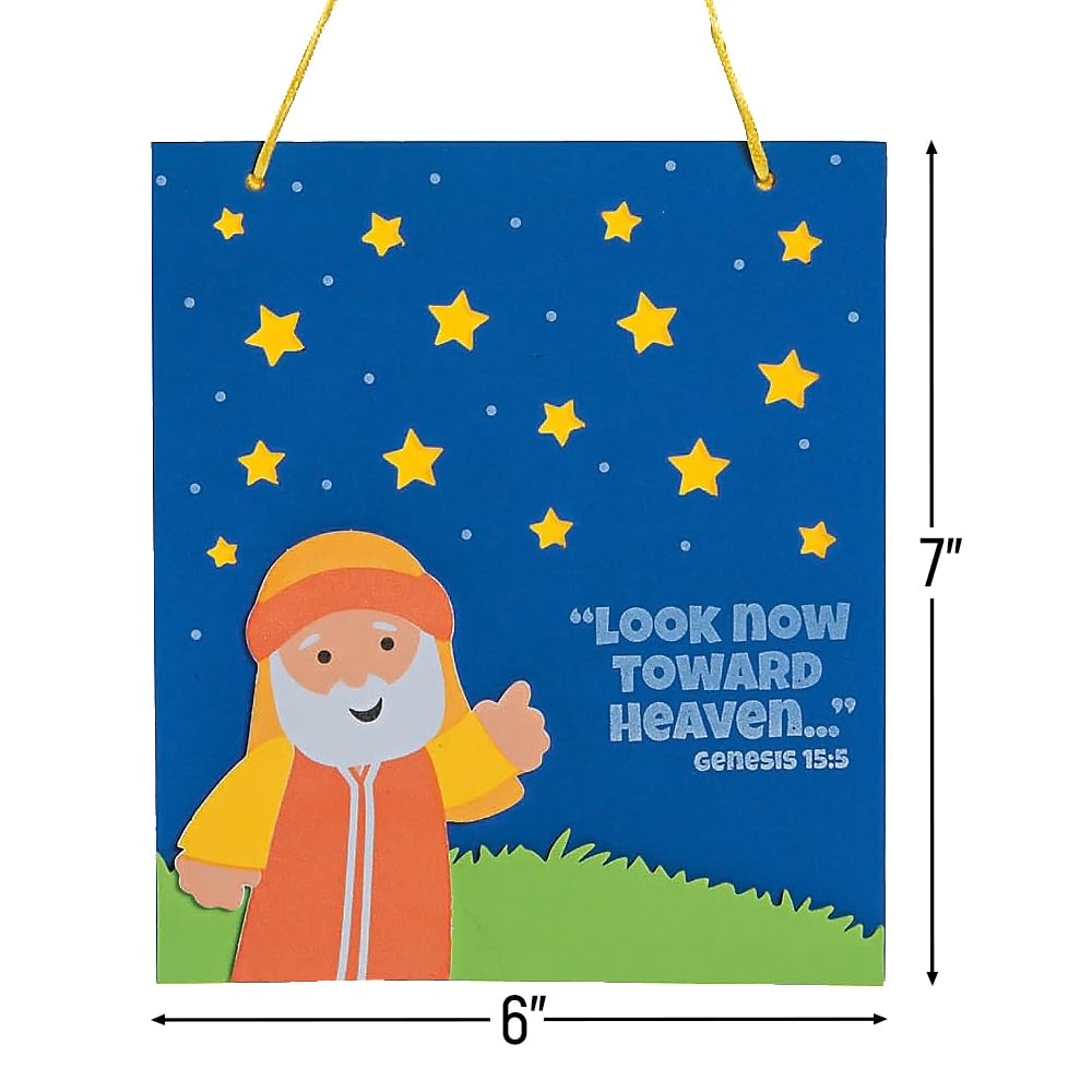 Fun Express Abraham & The Stars Craft Kit - Crafts for Kids and Fun Home Activities - VBS Vacation Bible School Supplies/Decor