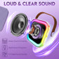 Karaoke Machine for Kids Adults, Portable Mini Bluetooth Speaker with 2 Wireless Microphones, LED Lights, Singing System for Family Home Party, Voice