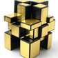 Mirror Speed Cube 3x3 Magic Cube Puzzle Brain Teaser Game Gold
