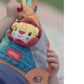 Nuby Plush Teething Blankie Lion - Soft Teething Toy with Multiple Gum-Massaging Surfaces - Crinkle and Squeak Sensory Teether for Babies