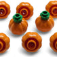 LEGO Accessories - Orange Pumpkins with Bright Green Stems (Package of 8) Spooky Jack-0-Lantern Building Toys for Ages 8+