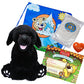 Stuffems Toy Shop Make Your Own Stuffed Animal 16" "Shadow the Black Labrador - No Sew - Kit with Cute Backpack!