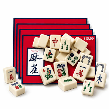 QBJAAGH Tile Guide Cards, Beginner Table Game Reference Set, Laminated Scoring and Turn Reminder Cards for Family Game Night (4 Pcs)