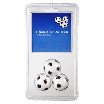 3-Pack Foosballs in Black and White