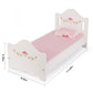PHOKID Wooden Baby Doll Crib Set, Baby Doll Bed Toys for 18 Inch Dolls, with Bedding and Canopy, Baby Doll Furniture Accessories
