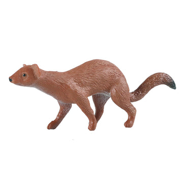 JOKFEICE Animal Figurines, Realistic Weasel Fairy Garden Accessories, Learning Toys for Christmas Birthday Cake Topper Gift for Boys and Girls