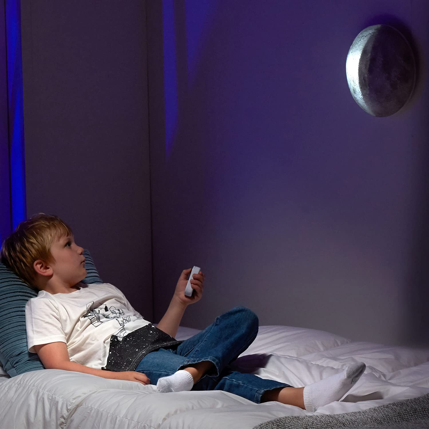 Uncle Milton Moon in My Room - 12 Light-Up Lunar Phases, Remote Control or Automatic, STEM Toy, Great Gift for Boys & Girls Ages 6+