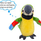 Vincilee Talking Parrot Repeat What You Say Mimicry Pet Toy Plush Interactive Toys Buddy Parrot for Children Gift,4 x 7.8inches(Green)