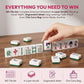 BTUASSDY Premium 4 Layer Mahjong Tiles, 160 Acrylic American Mahjong Set with Blank Mahjong Tiles, Portable Travel Mahjong Set with Exquisite Carrying