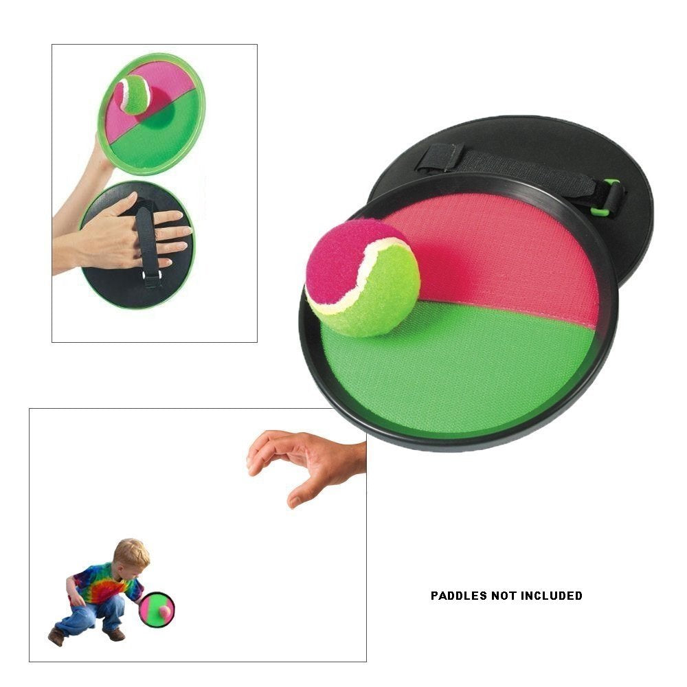 YMCtoys Replacement Sticky Balls for Toss and Catch Sport Game, Hook and Loop, Refill Pack of 6