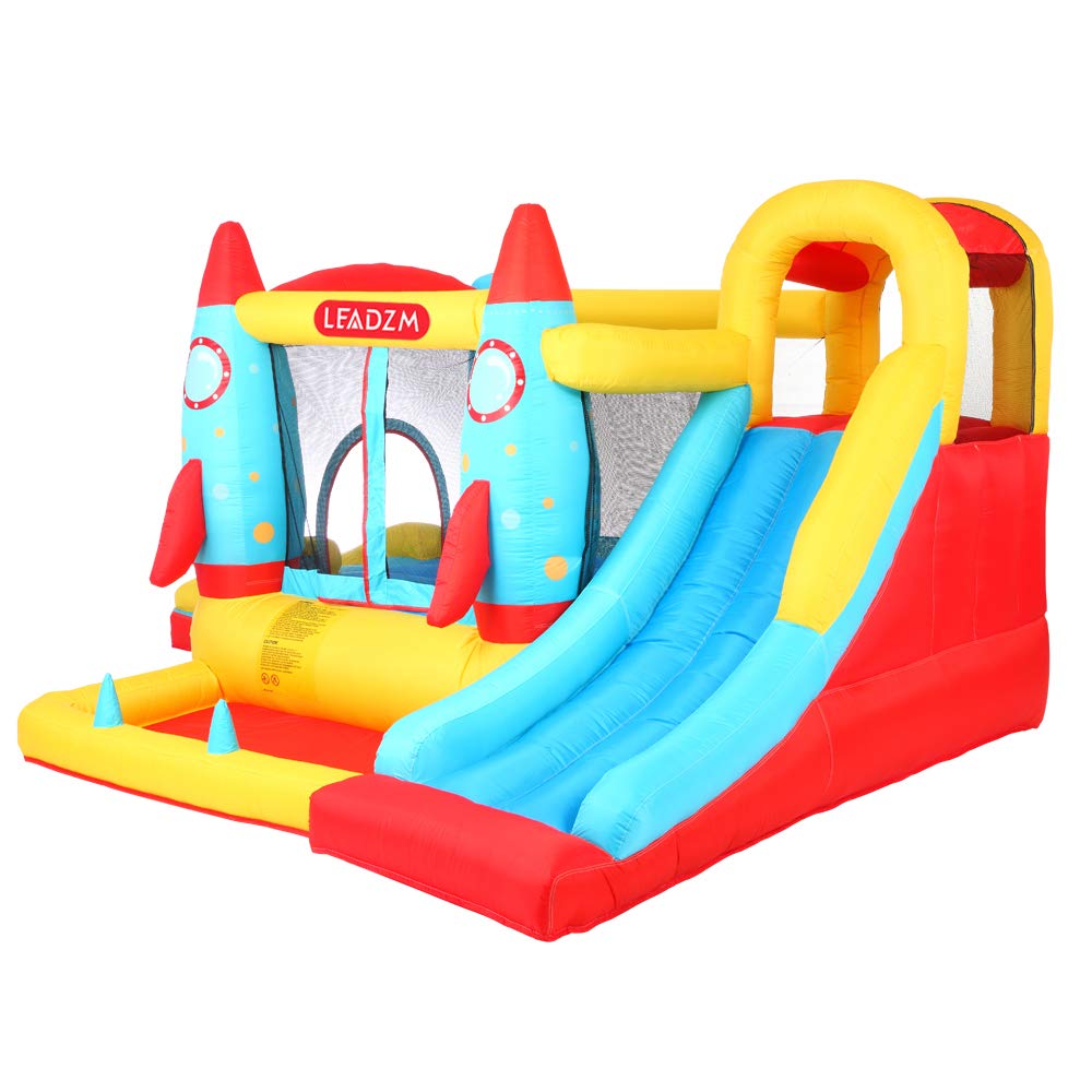 DREAMVAN Inflatable Bounce House with 450W Air Blower(Rocket Castle)--Jumping Area 60" 55" -- 420D Oxford Cloth 840D Oxford Cloth Jump Surface
