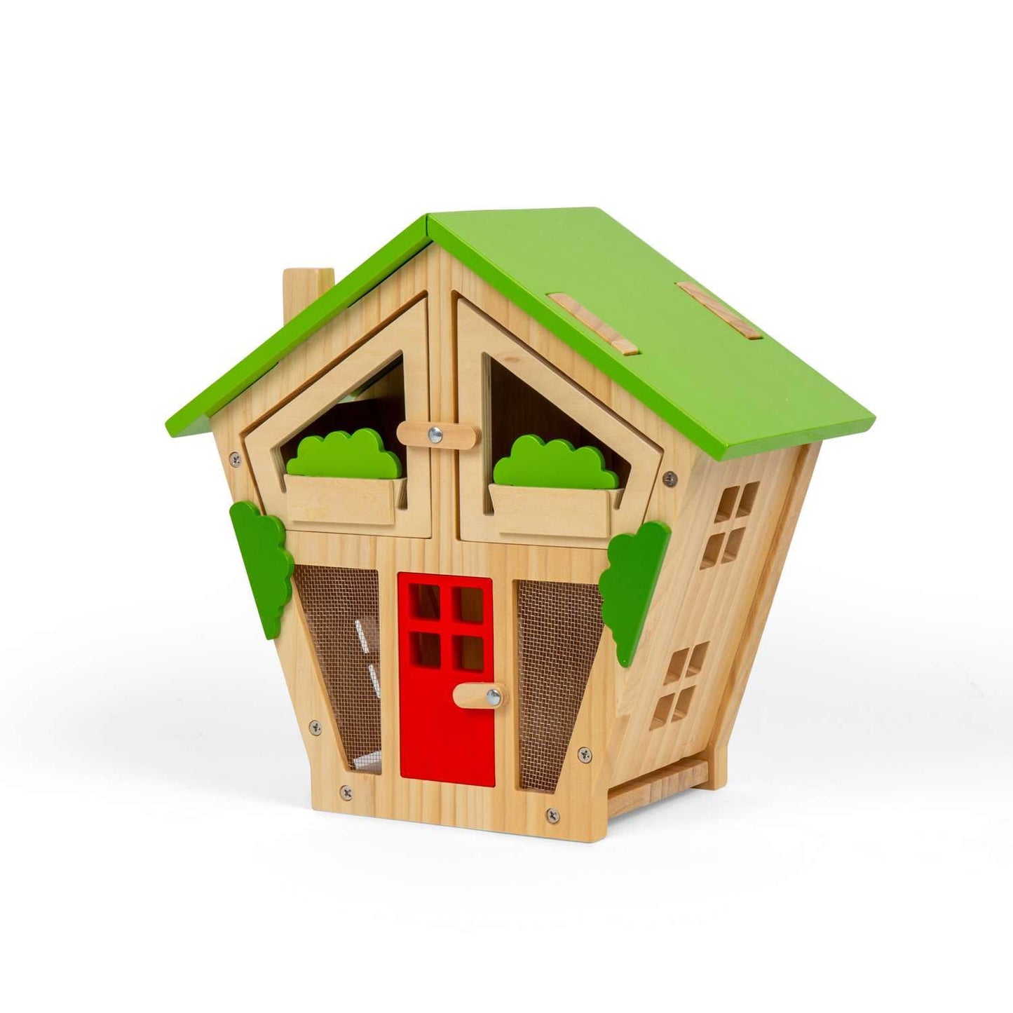 Bigjigs Toys Bug House Wooden Insect Hotel for Kids, Fun Toy of Nature, Outdoor Activity Educational Eco-Friendly Gifts for Wildlife, Age 3+