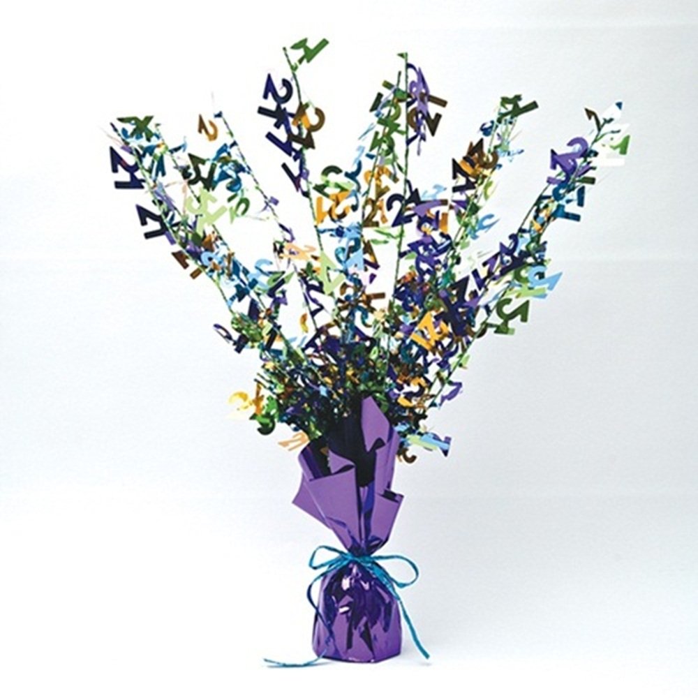 Bright and Bold Mini Foil Spray Centerpiece, 21st Birthday or Celebration