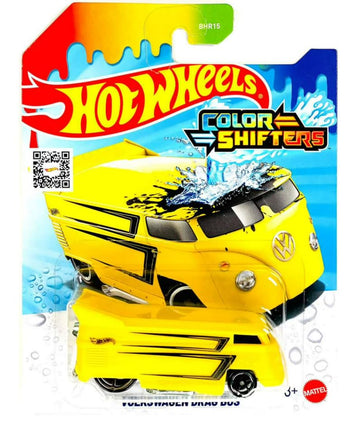 Hot Wheels Color Shifters Volkswagen Drag Bus [Yellow & Black] Changes Color in Water! 1:64 Scale Diecast Vehicle