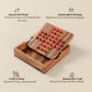 Wood Solitaire Game Classic Peg Solitaire Board Premium Wooden Design Single Player Brain Teaser Strategy Puzzle for Brain Training Tabletop Indoor