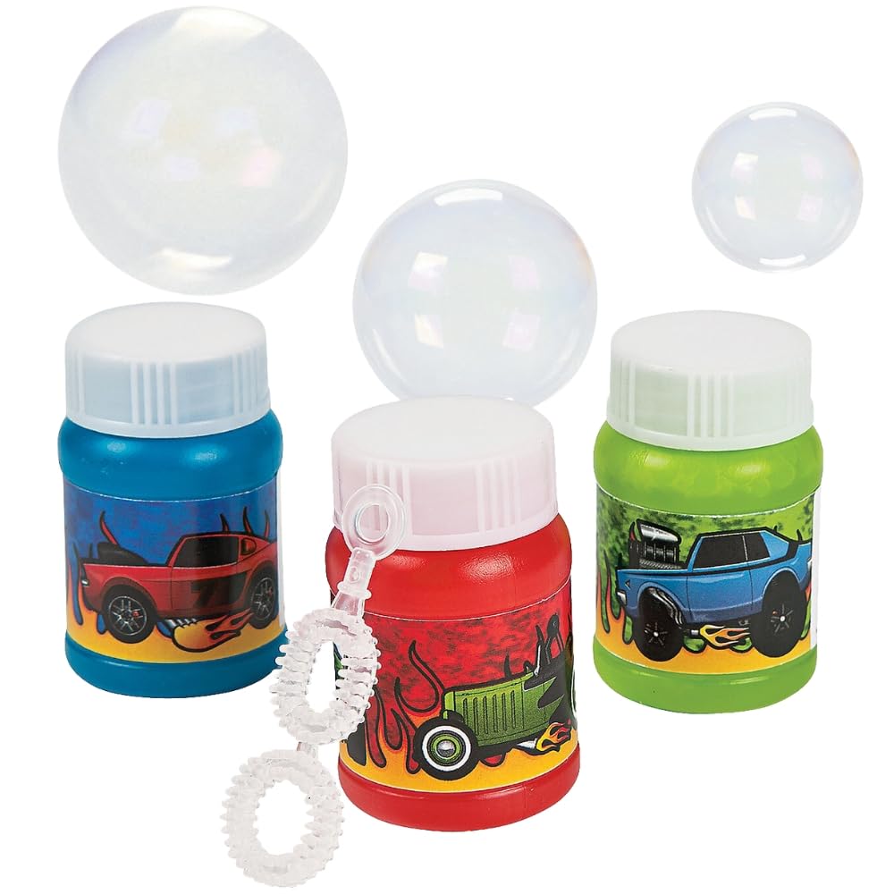 Fun Express Fx Educational Products - Mini Race Car Bubble Bottles (2 Dozen) - Bulk