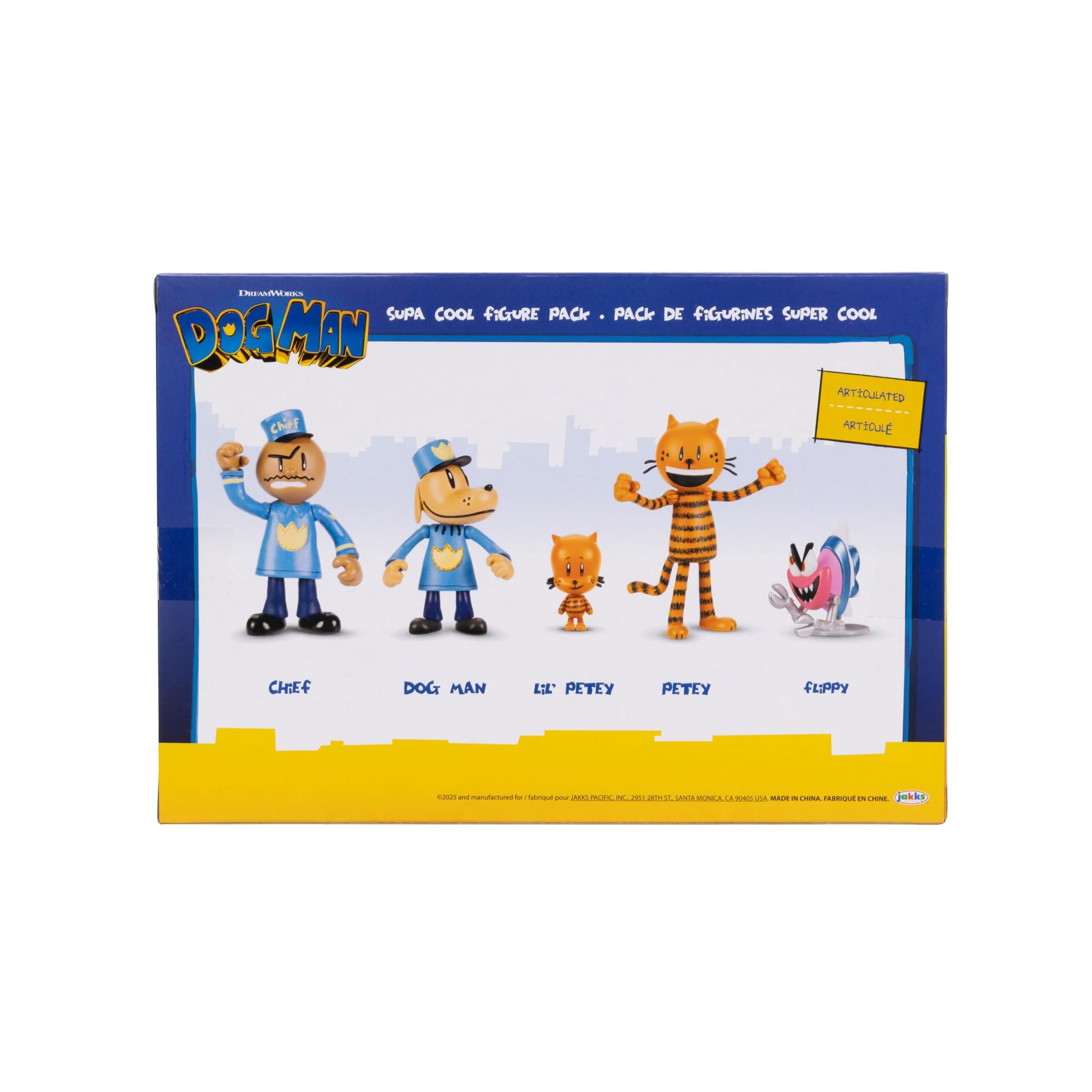 JAKKS Pacific Dog Man Movie Action Figures Multipack Set, Includes 2.5 Inch Scale Figures - Inspired by the Dog Man Movie Toys, Lil Petey, Petey