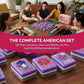 BTUASSDY Premium 4 Layer Mahjong Tiles, 160 Acrylic American Mahjong Set with Blank Mahjong Tiles, Portable Travel Mahjong Set with Exquisite Carrying