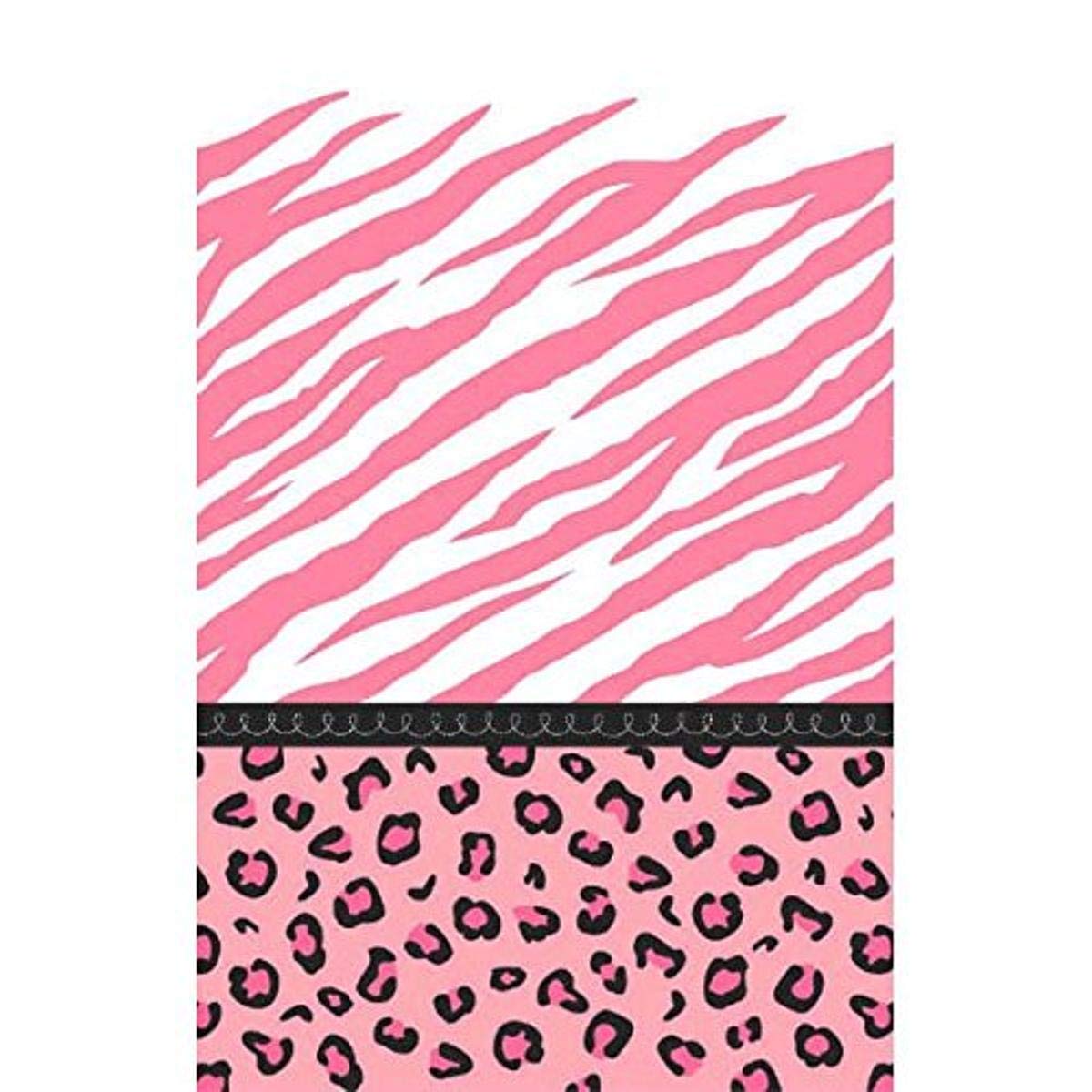 amscan Sweet Safari Girl-Paper Table Cover, 54" x 102"