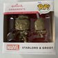 Hallmark Marvel Ornaments (Guardians of The Galaxy Star-Lord and Groot Funko POP!, Set of 2) - Limited Chase Gold Variant