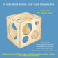 Auihiay 2-10 Inch Collapsible Wood Balloon Sizer Box Cube (9 Holes)