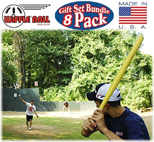 WIFFLE Ball 6 Baseballs Official Size 6 Pack Ball 32" Bats 2 Pack Set
