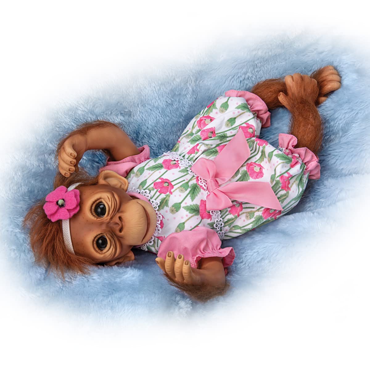 The Ashton-Drake Galleries Precious Poppy Poseable Lifelike Monkey Doll
