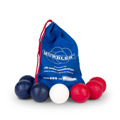 Standard 7 Ball 2 Player Murble Set (Dk.Blue & Lt.Red,3 inch Dia.Balls, Ages 9 - Adult)