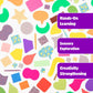 Roylco Paper Popz - 1500 Pre-Cut Patterned Paper Shapes, Assorted Colors & Designs up to 2.25", Kids Collage, Scrapbook & Mosaic Craft Supply, Made in
