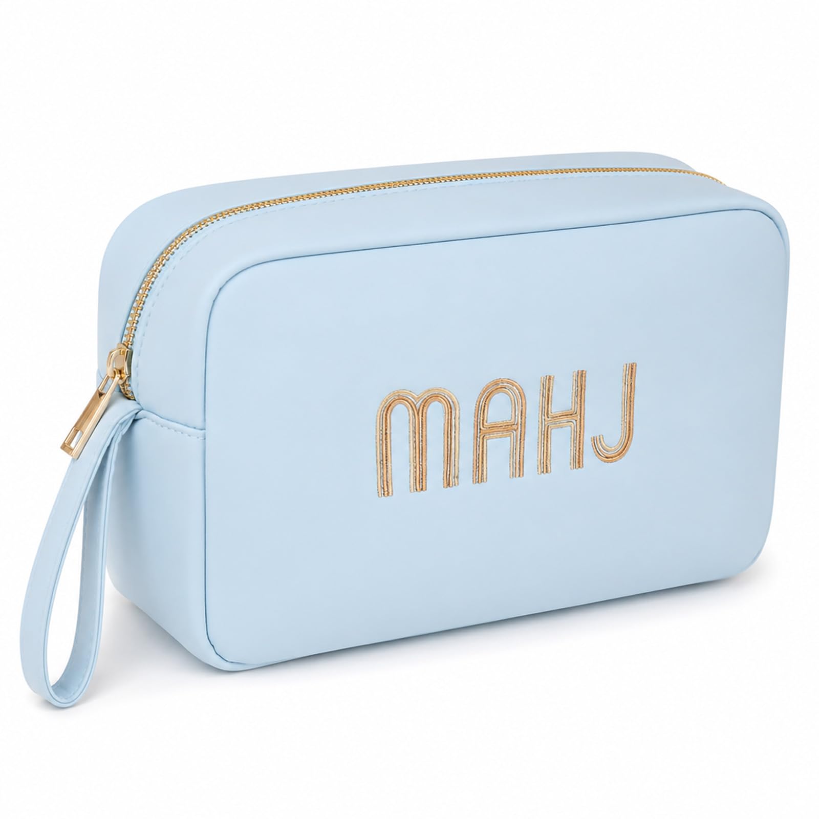 Mahjong Tile Bag for American Mahjong Set, Embroidered Mahjong Bag with Strap, Storage Organizer for Mahjong Accessories, Fits Mahjong Card